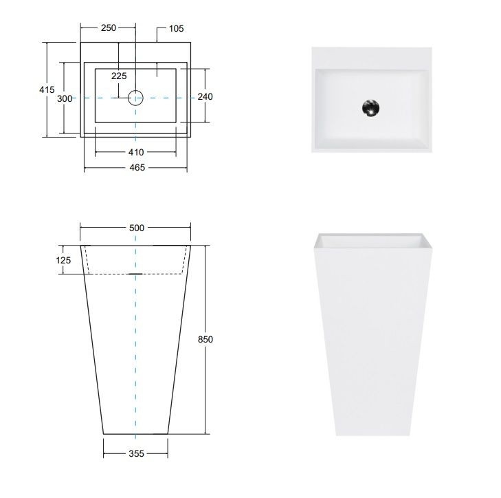 LAVOAR FREESTANDING VERA 40X50X85